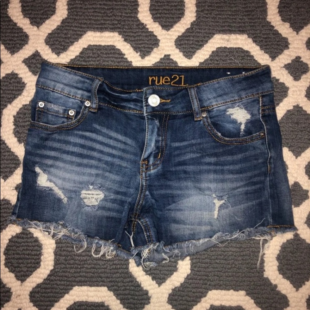 Distressed Jean Shorts